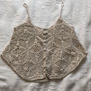 Crotcheted crop top